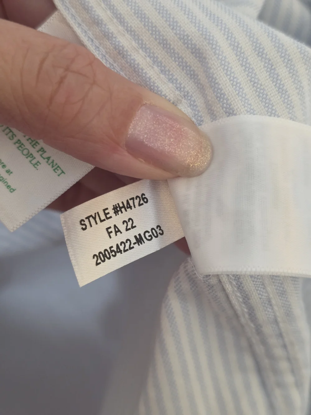 J. Crew Men’s Light Blue Pinstripe Button-Down Shirt